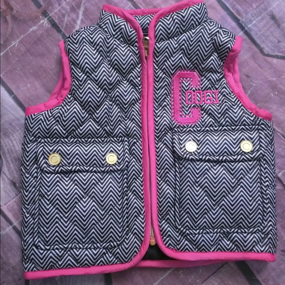 COOGI Geometric Zip Up Puffer Vest